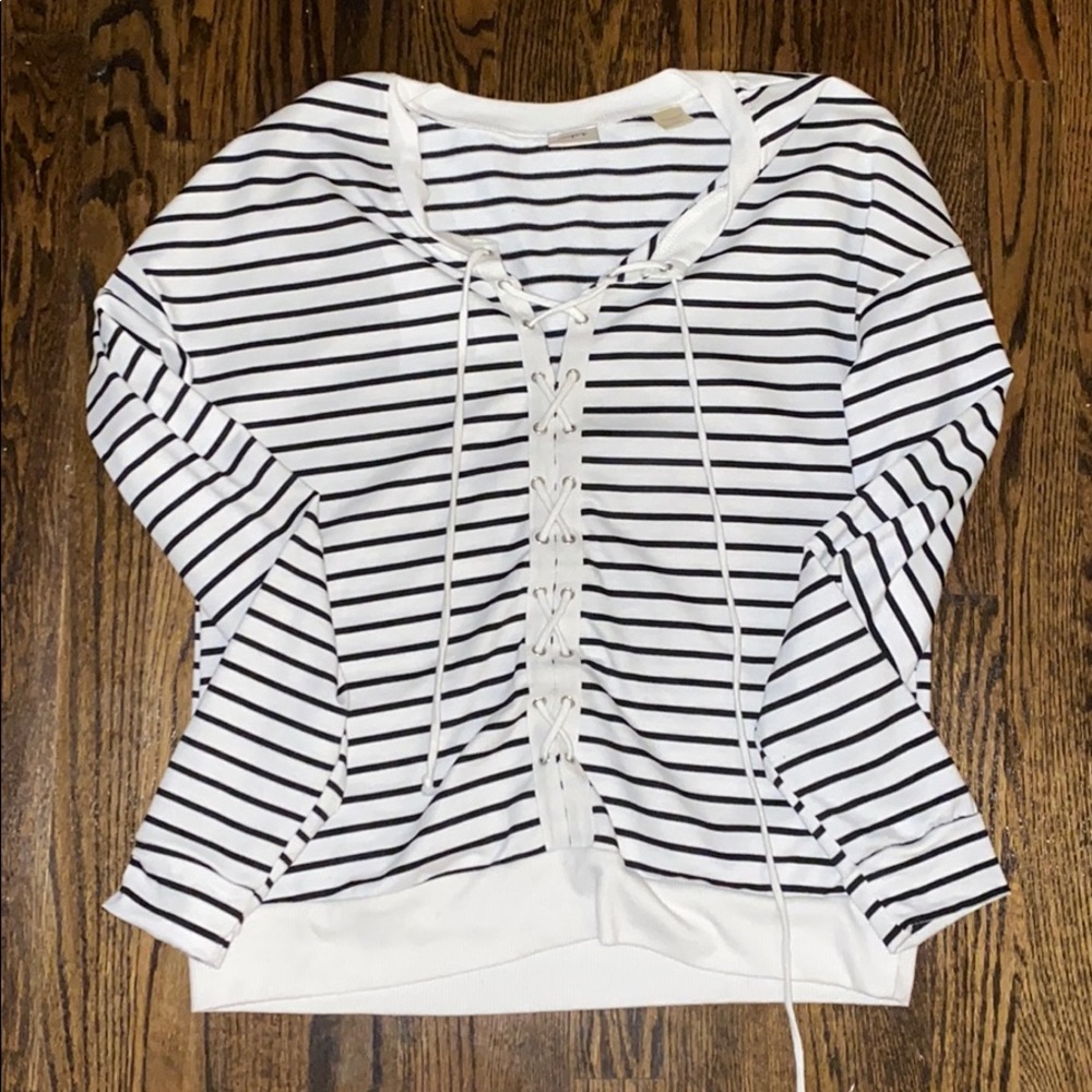 Tie front sweater